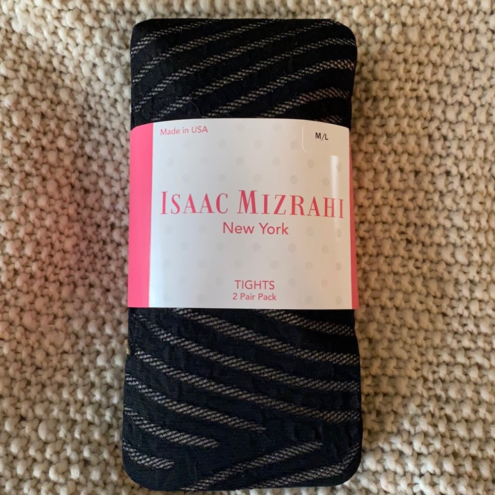 Isaac Mizrahi 2pk Black Tights